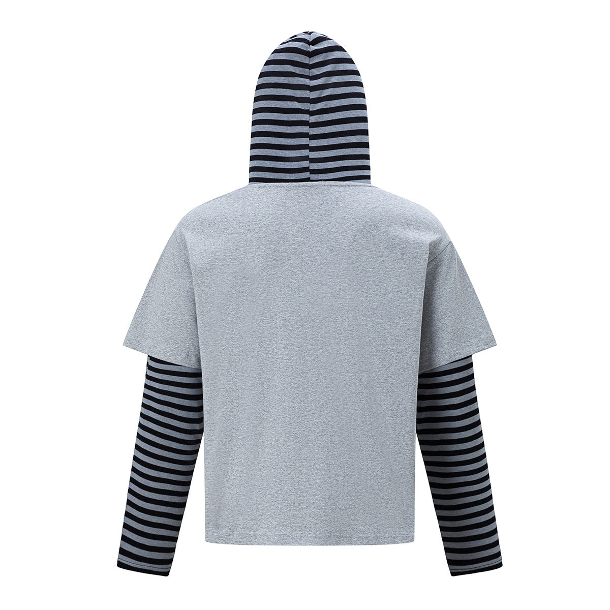 Hoodie effet deux pièces avec imprimé Union Jack en strass et manches rayées
