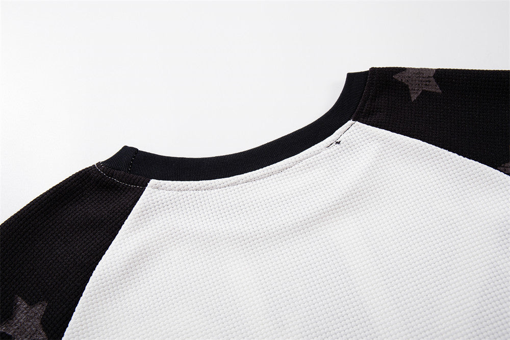 Men's Long Sleeve Waffle Shirt – Union Jack Graphic Raglan Top