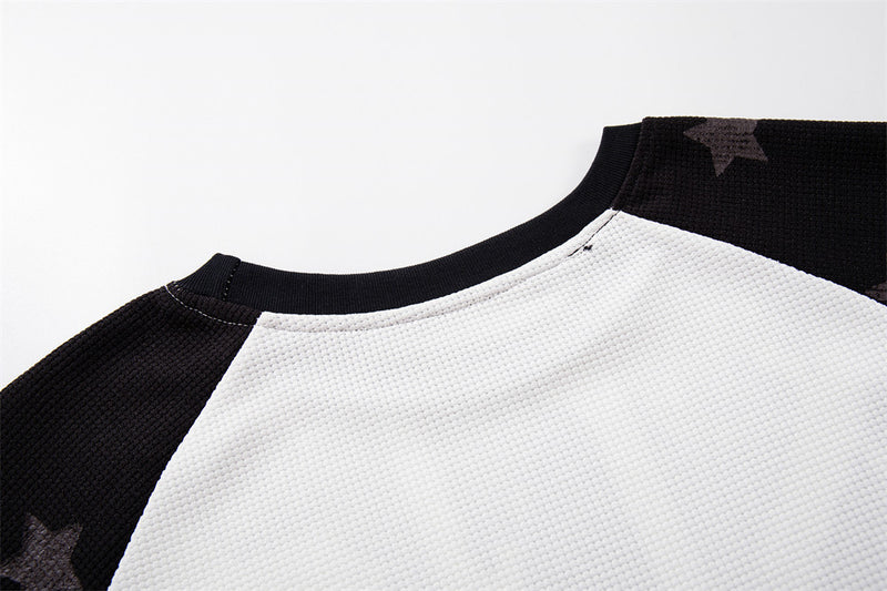 Men's Long Sleeve Waffle Shirt – Union Jack Graphic Raglan Top