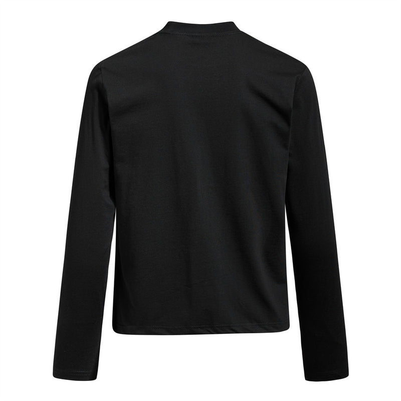 Men's Long Sleeve Graphic Tee – Bold Letter Print Mock Neck Top