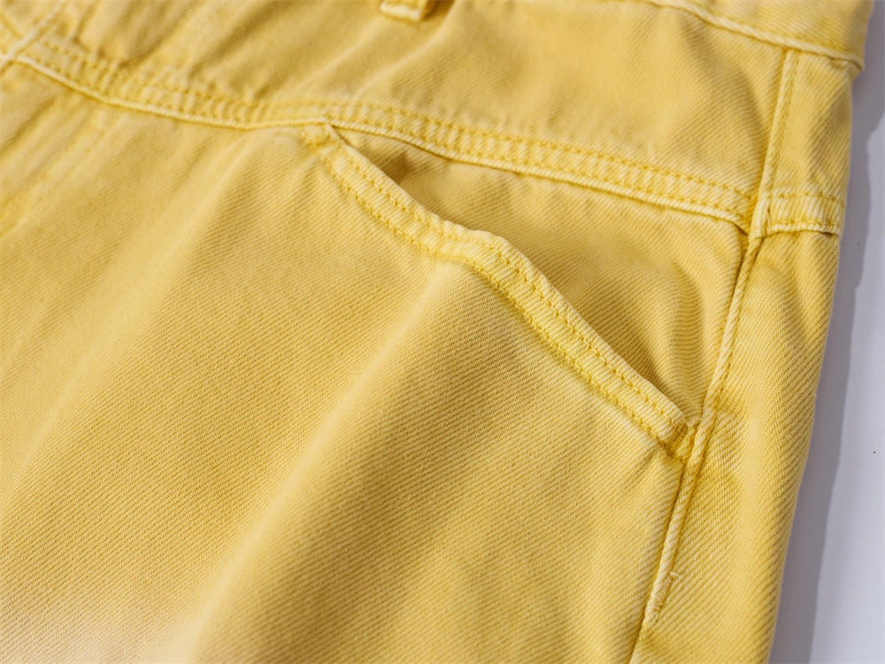 Baggy-Denimshorts für Herren – gewaschene Carpenter-Style-Jeansshorts für Streetwear