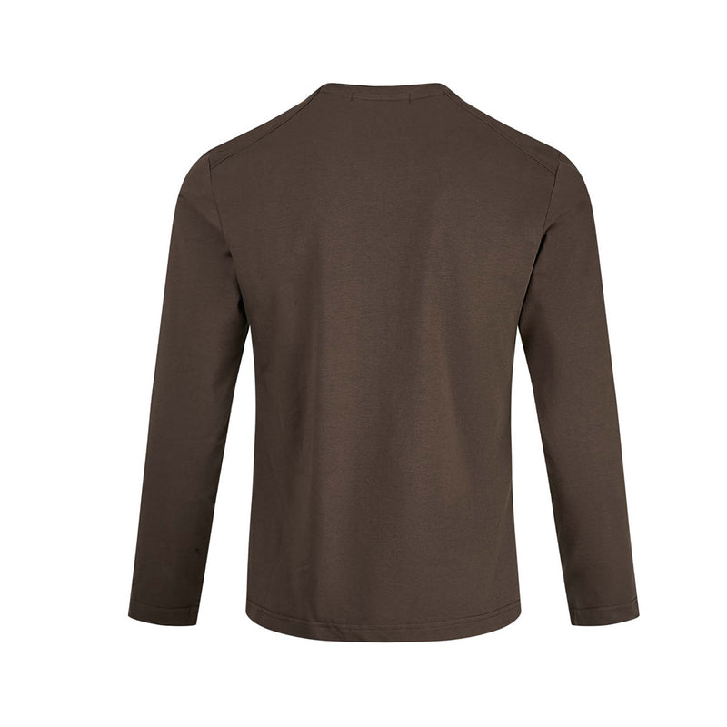 Men's Long Sleeve Crew Neck T-Shirt – Slim Fit Raglan Shoulder Tee
