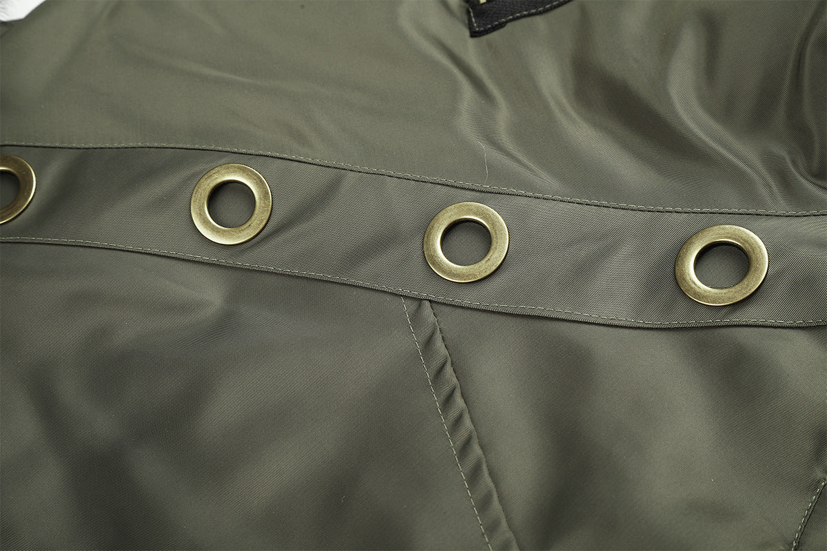 Bomber Jacket with Hoodie Faux Fur Lined Flight Jacket