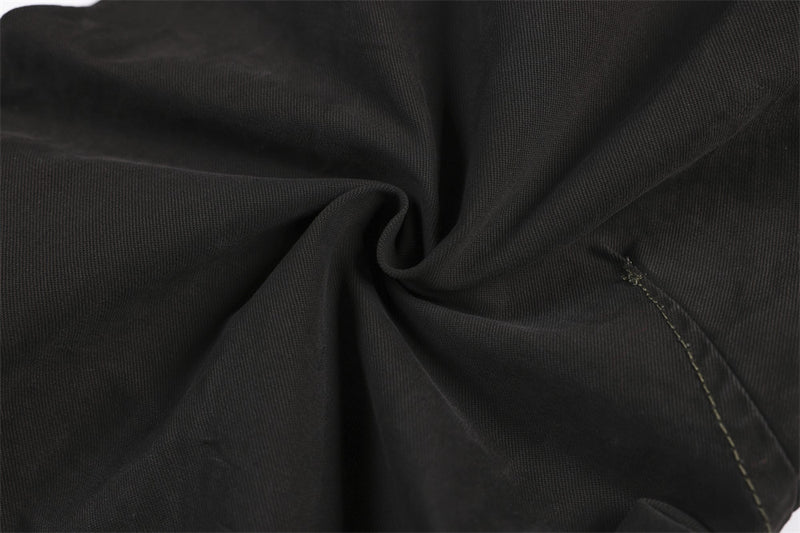 Wide-Leg Cargo Pants with Union Jack Patch and Multi-Pocket Design
