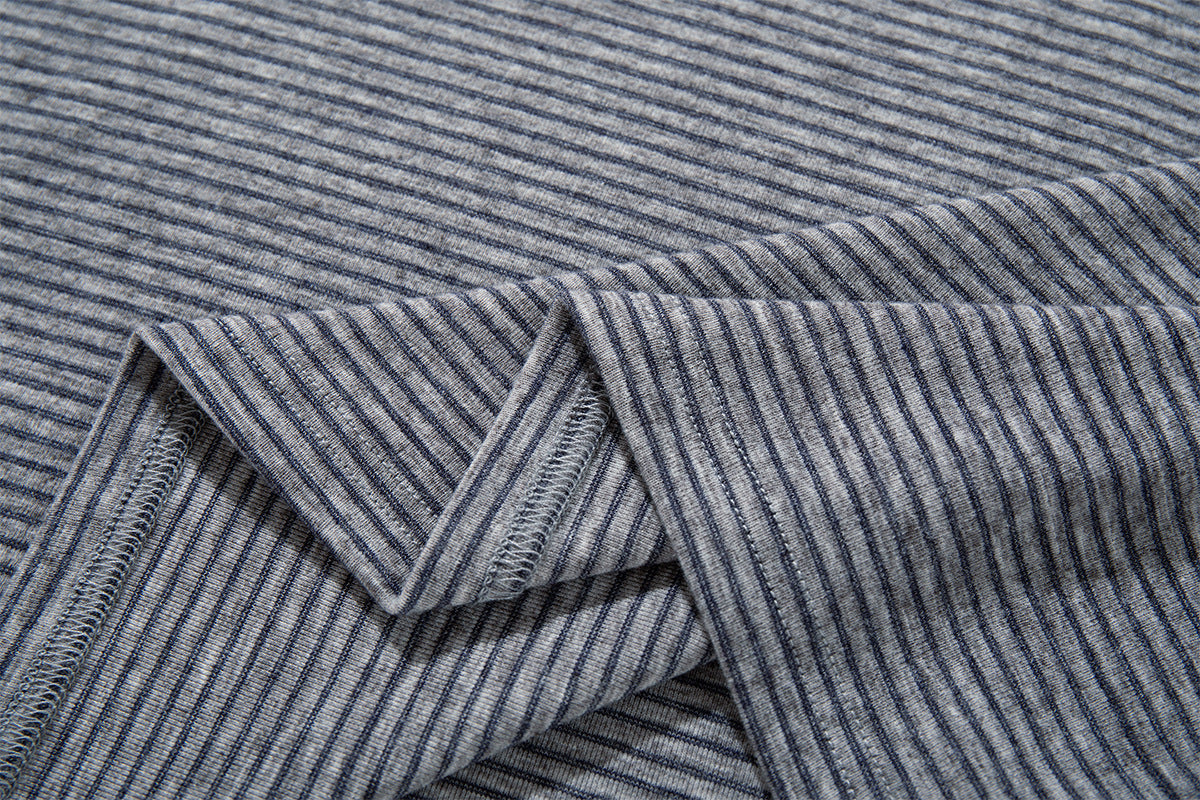 Long Sleeve Striped Colorblock T-Shirt – Oversized Relaxed Fit