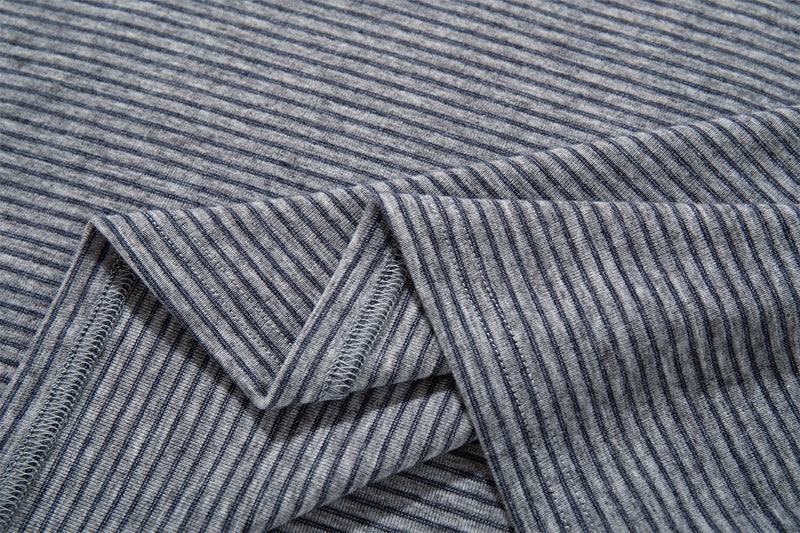Long Sleeve Striped Colorblock T-Shirt – Oversized Relaxed Fit