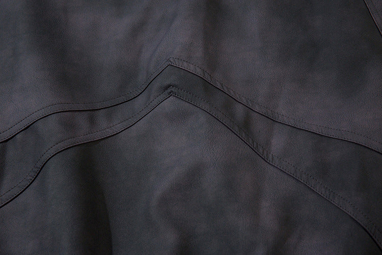 Sweat-shirt SMK à demi-zip – Col montant vintage effet délavé à l’acide