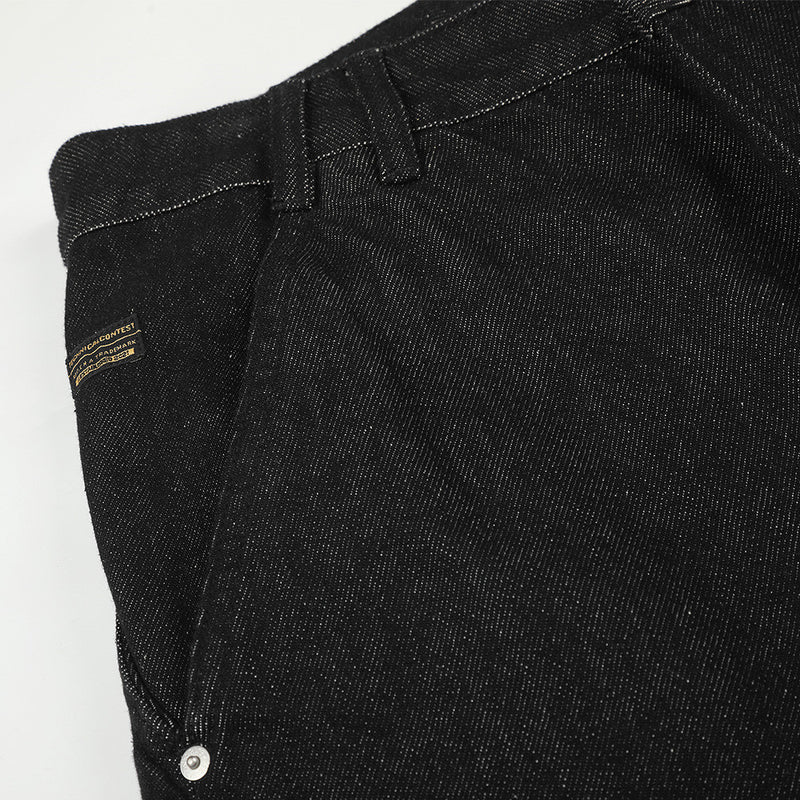 Wide-Leg Raw Denim Jeans – Relaxed Straight Fit