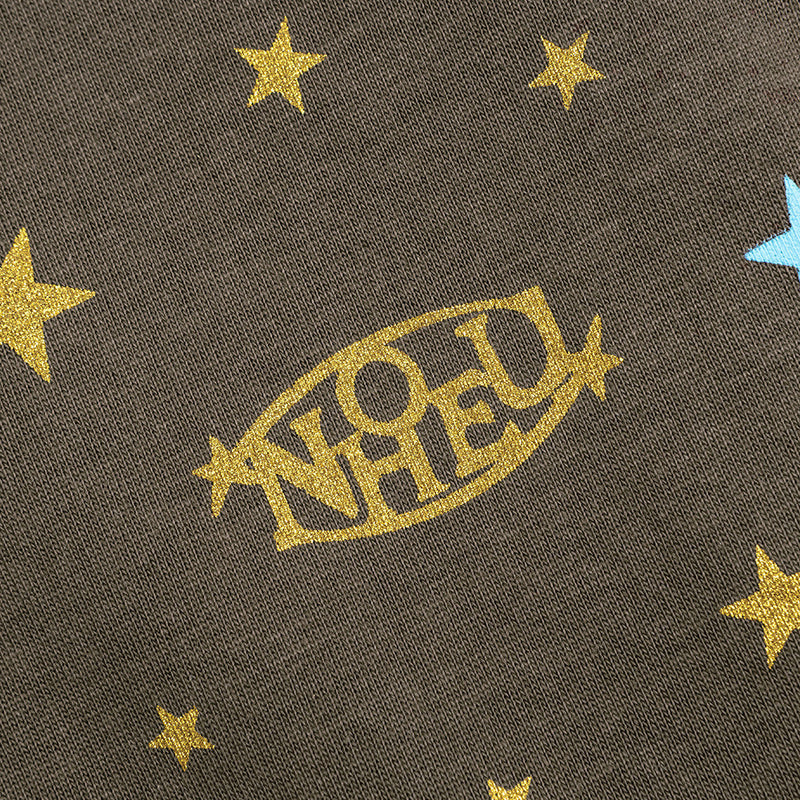 Camiseta de manga larga oversize con estampado de estrellas – Top urbano de corte relajado
