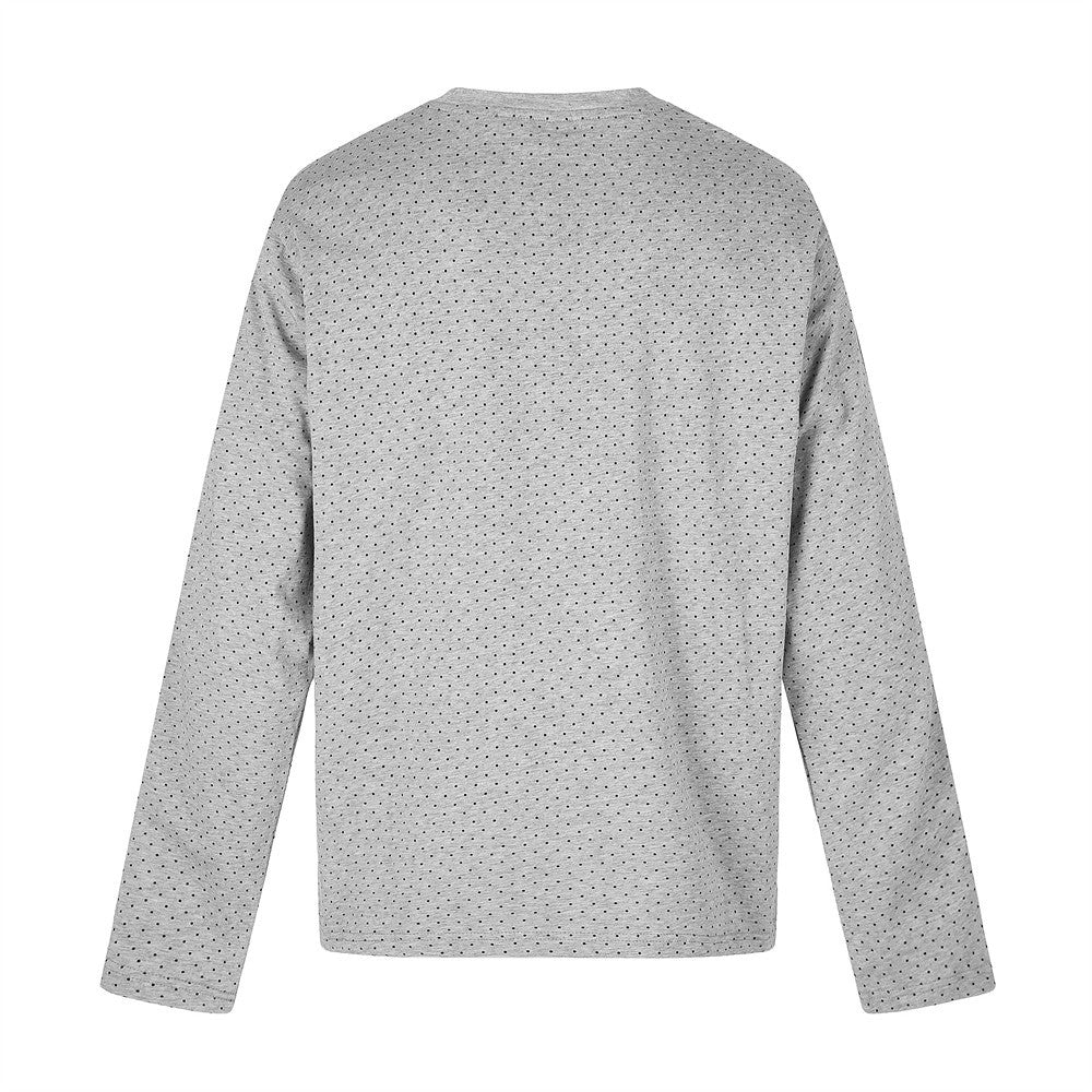 Men's Long Sleeve Tee Shirts – ACE BLEG 09 Varsity Number Polka-Dot Stripe Top