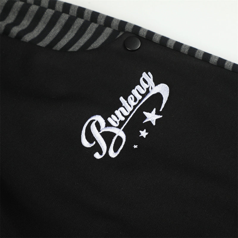 Wide-Leg Cargo Sweatpants with Striped Contrast Waistband – Men's Relaxed Fit