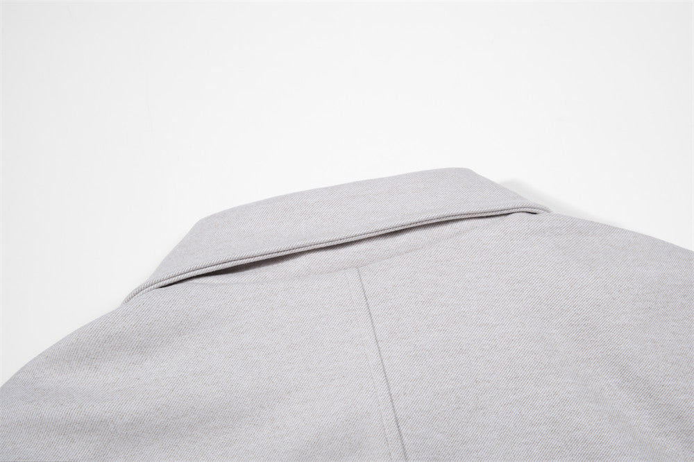 Blouson bomber homme court à col montant – Coupe décontractée, gris clair