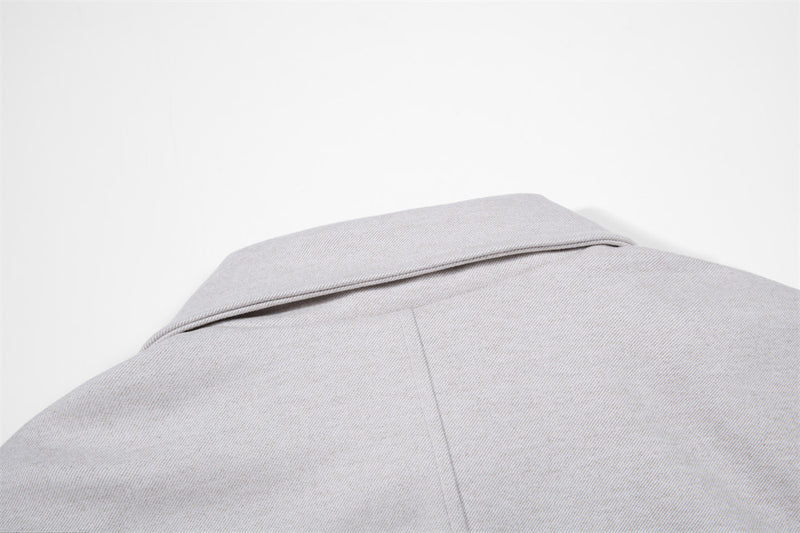 Blouson bomber homme court à col montant – Coupe décontractée, gris clair
