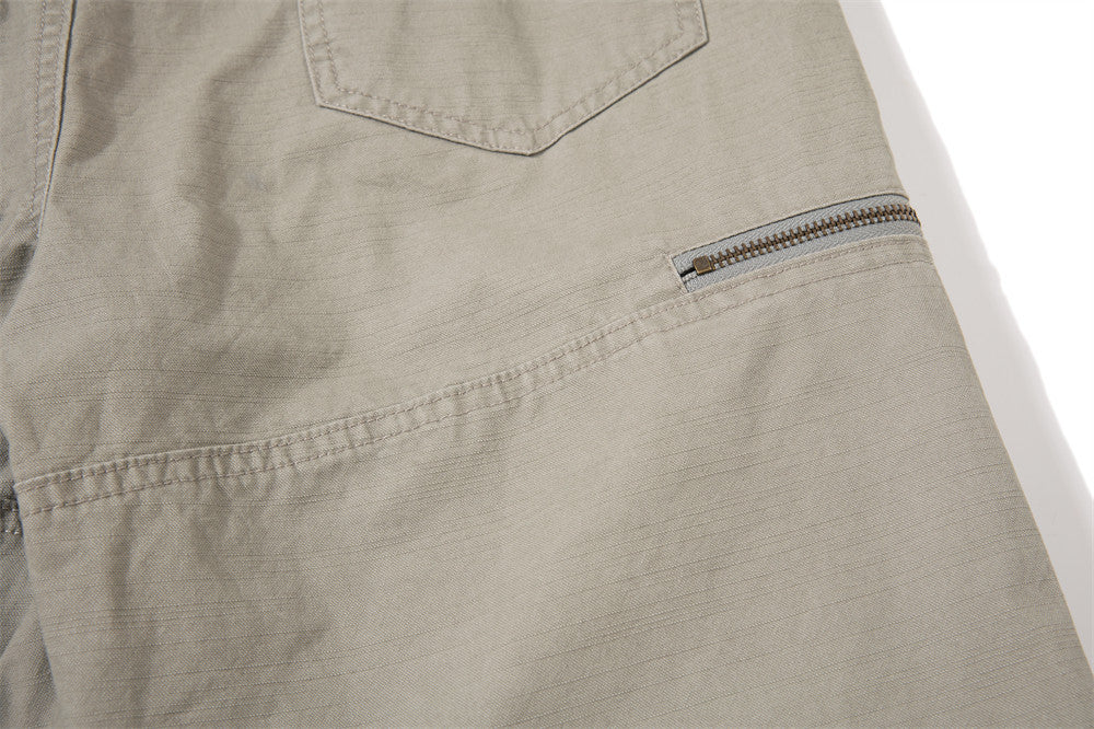 One-Shoulder Bib Overalls – Wide-Leg Cargo Pants with Zip Pockets & Pintuck