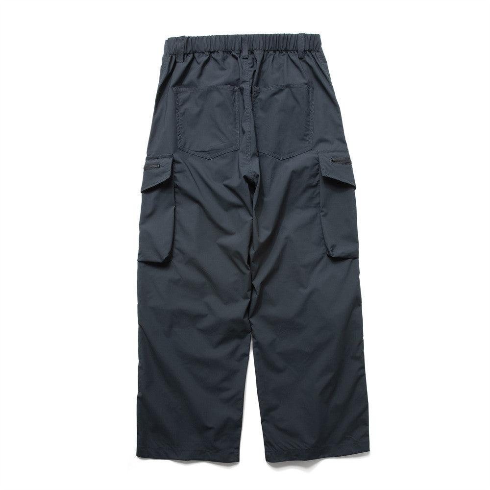Wide-Leg Cargo Pants – Pleated Parachute Nylon, Relaxed Fit