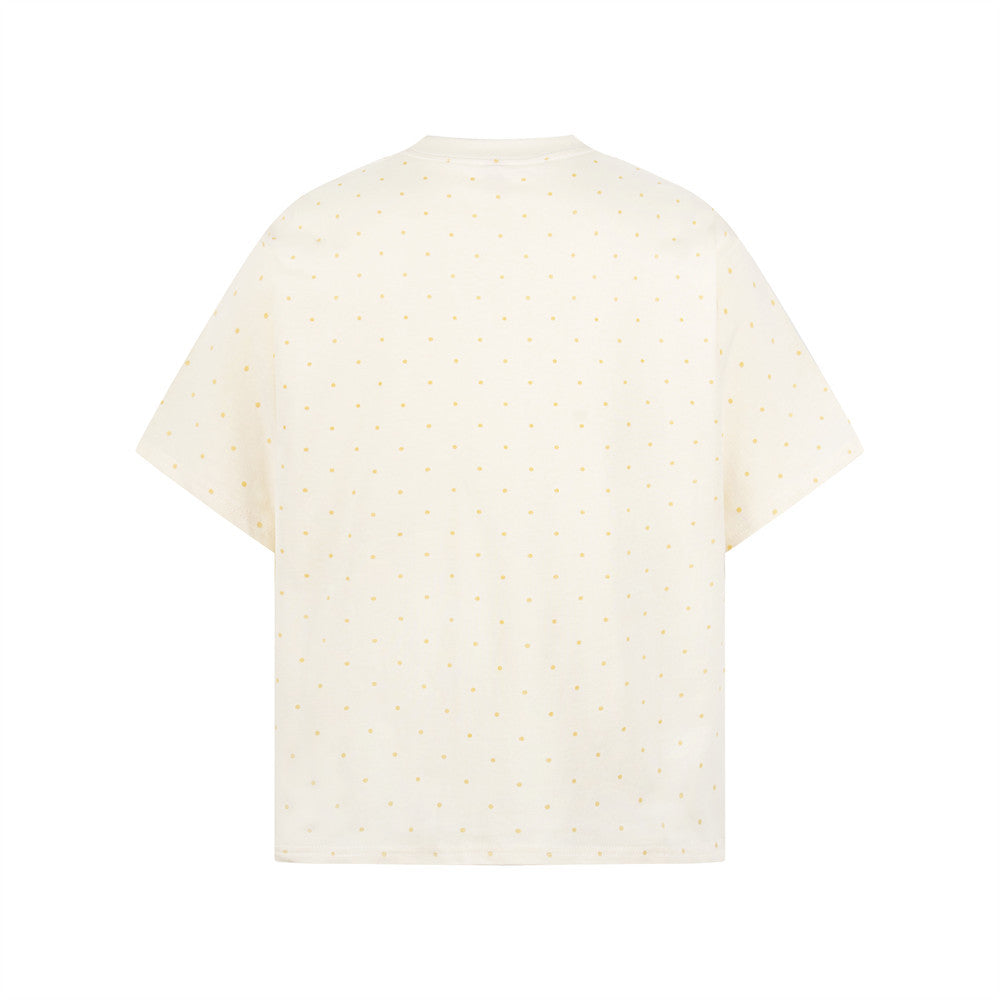 Polka Dot Star Graphic Oversized T-Shirt | Streetwear Crew Neck Tee