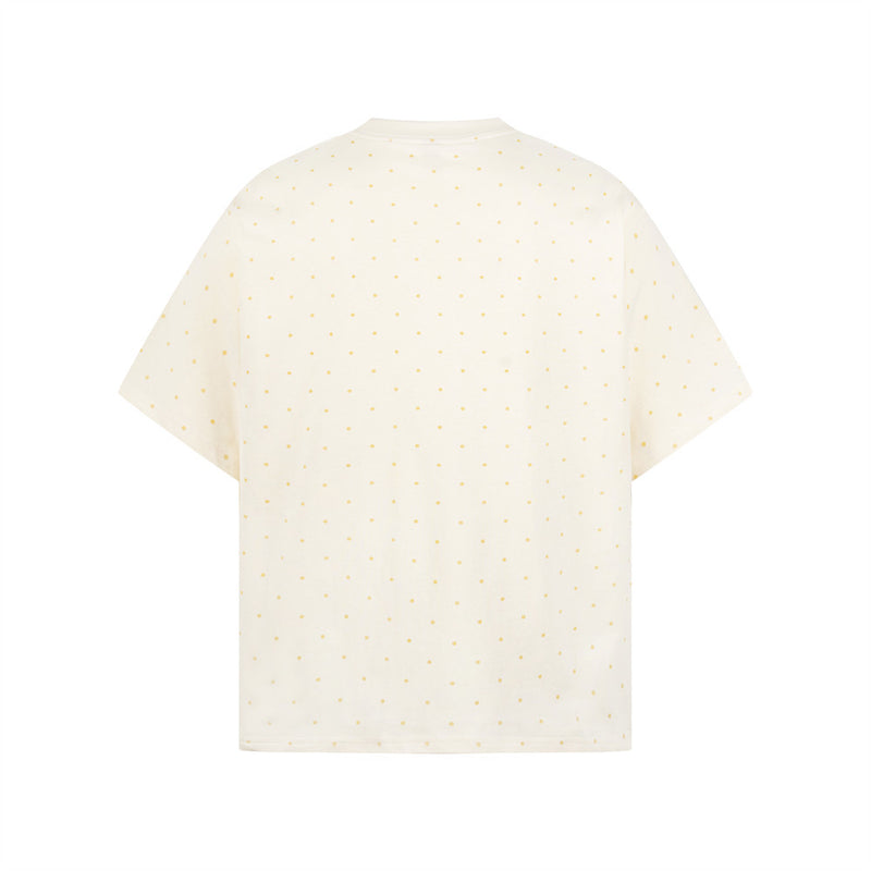 Polka Dot Star Graphic Oversized T-Shirt | Streetwear Crew Neck Tee