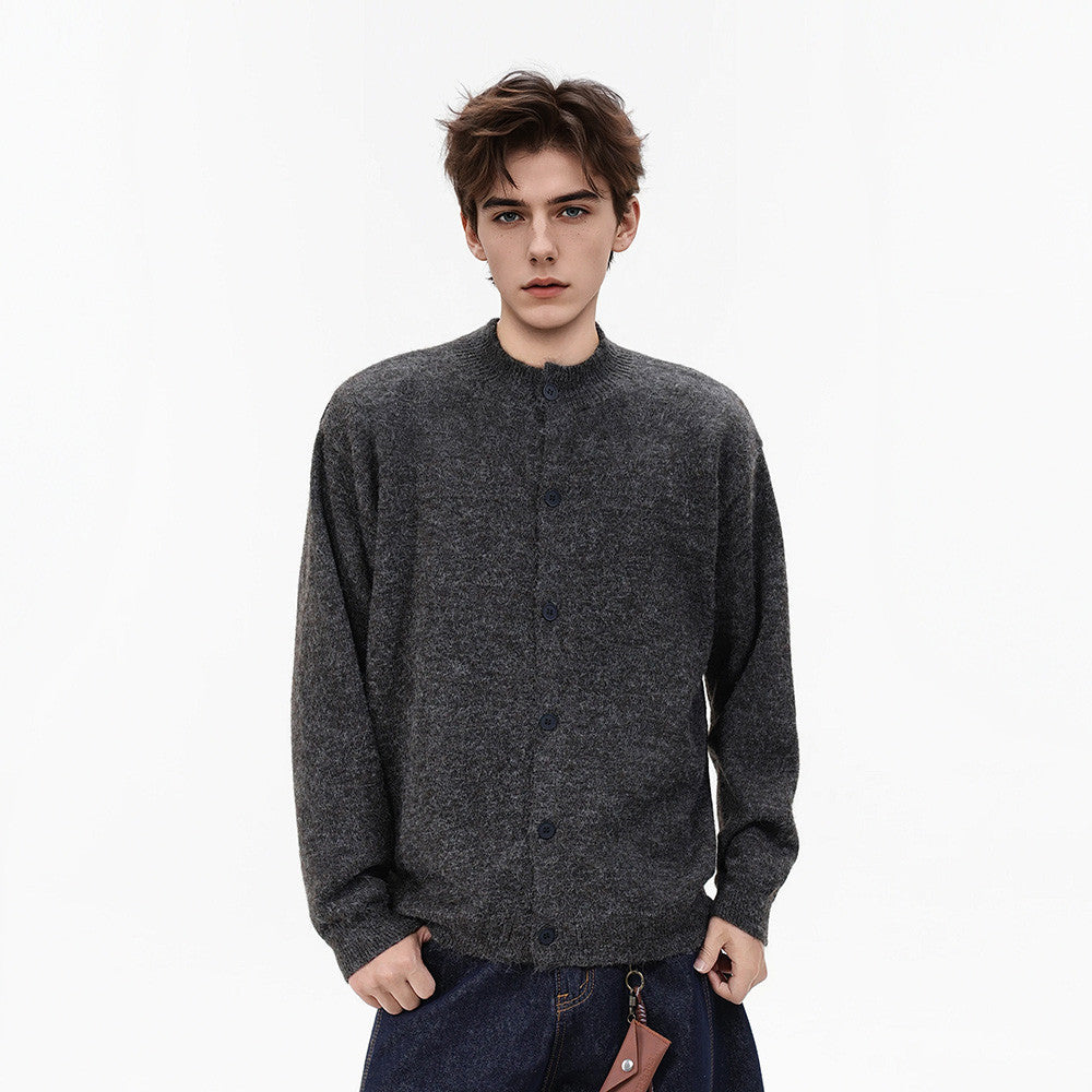Gilet-pull boutonné oversize en maille pour homme