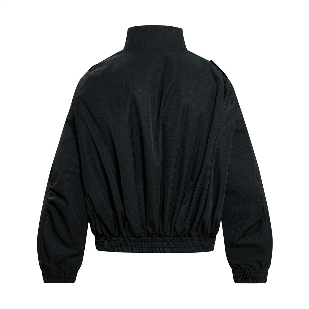 Veste cargo homme oversize à col montant et manches froncées