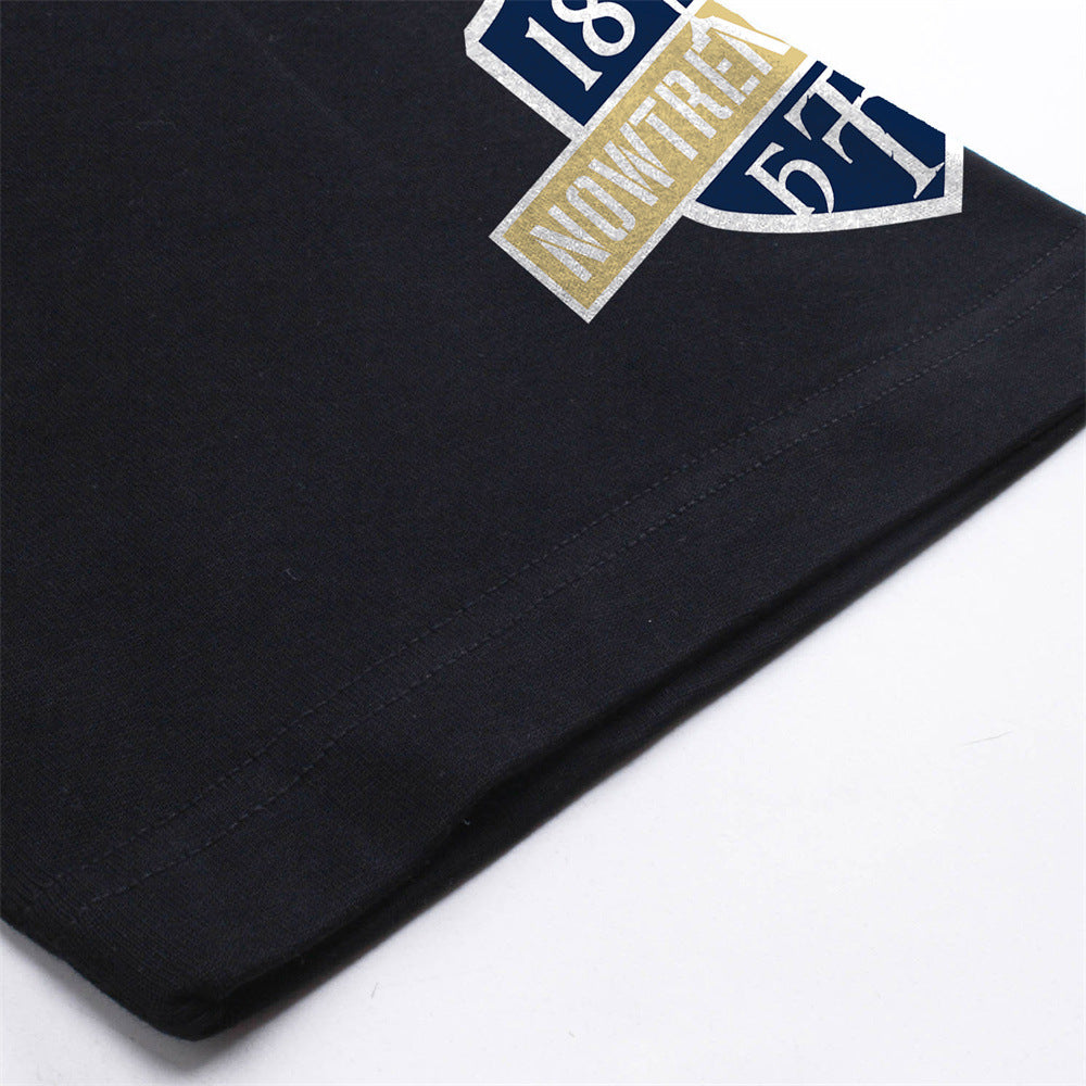 Polo homme à motif croix – Manches courtes, coupe vintage oversize