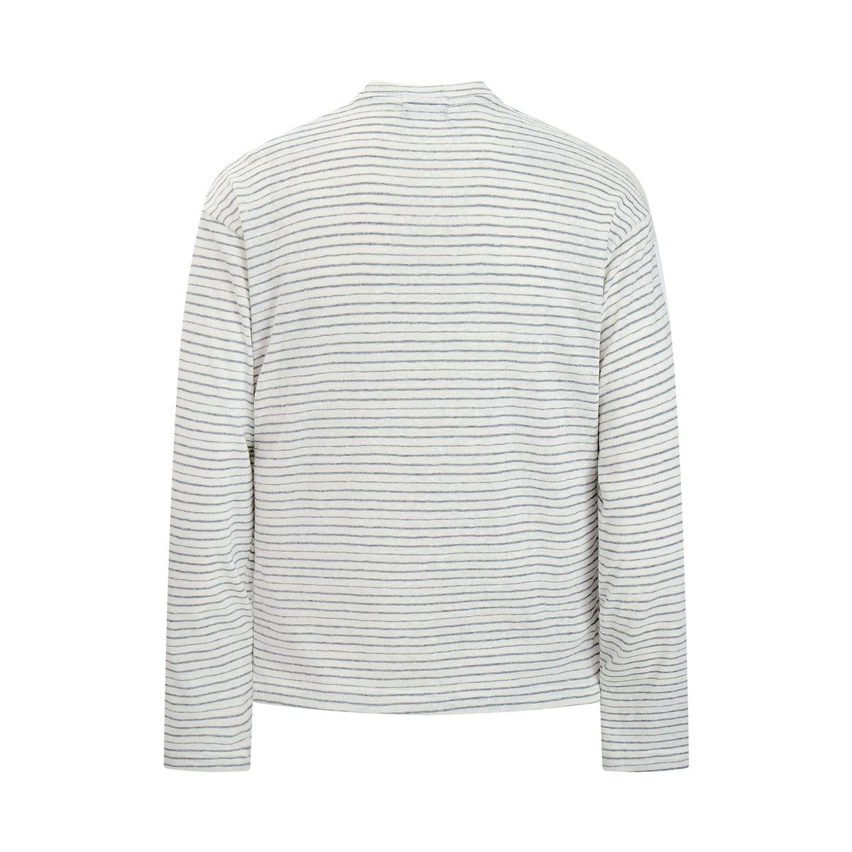 Striped Long Sleeve Graphic Tee – Retro World Cup Bear Print, Relaxed Fit