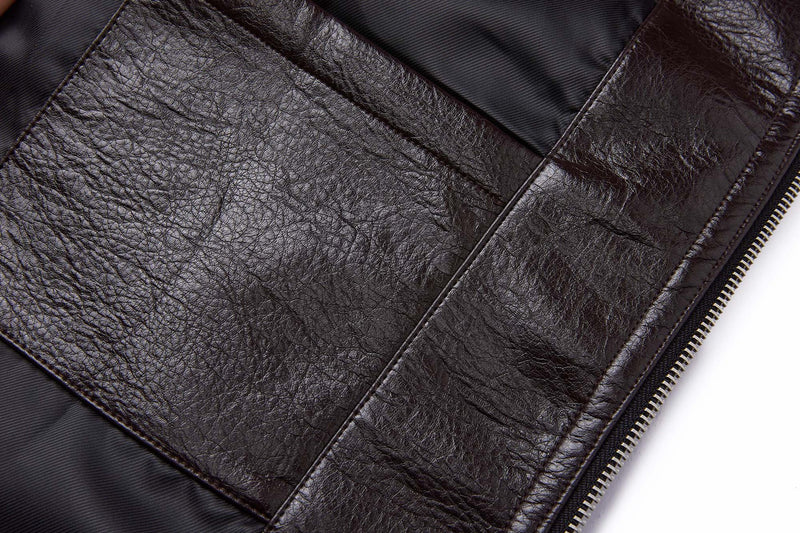 Faux Leather Moto Biker Jacket – Stand Collar with Zip Pockets
