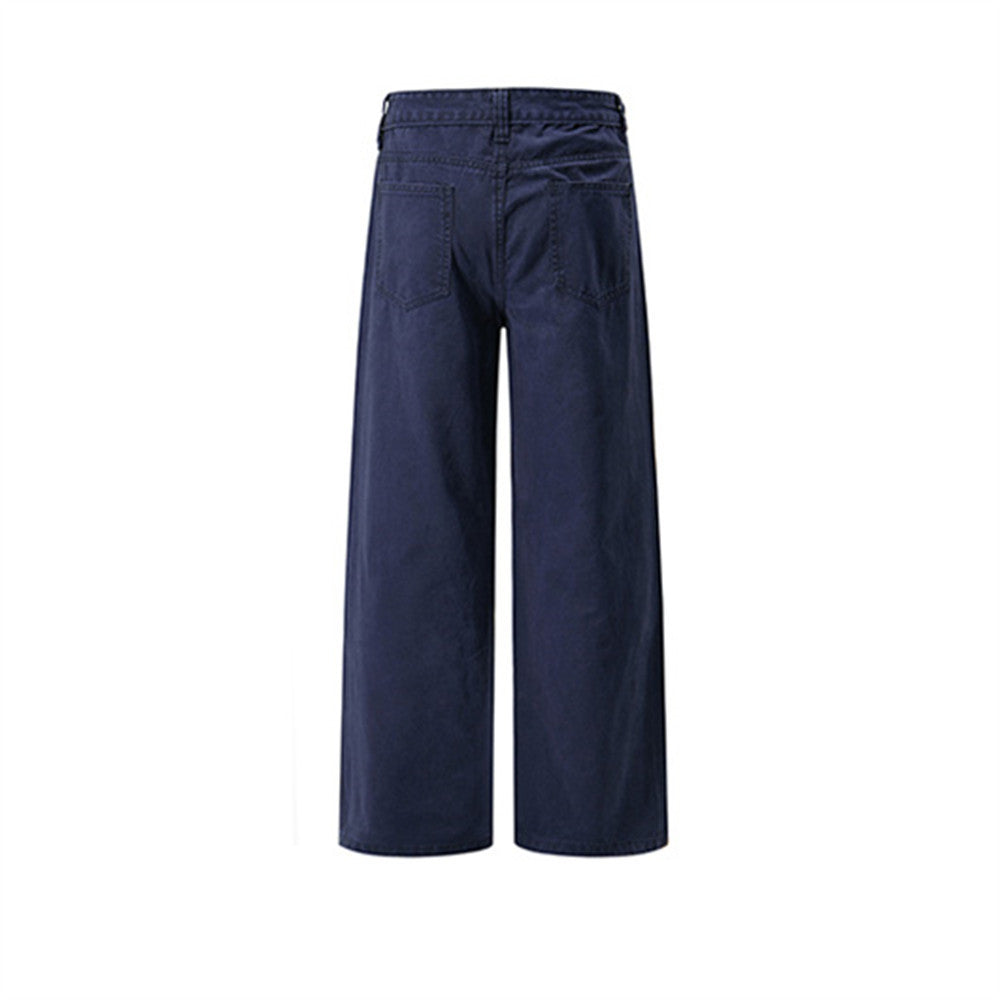 Baggy Cargo Pants for Men – Wide Leg Pleated Straight-Cut Workwear Trousers