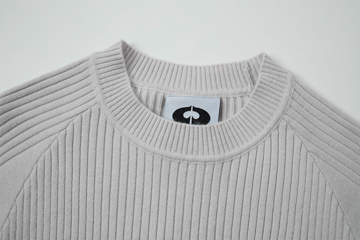 Men's Slim-Fit Ribbed Knit Crewneck Sweater
