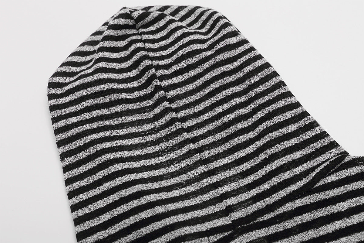 Striped Zip-Up Hoodie with Crest Embroidery & Sleeve Graphics