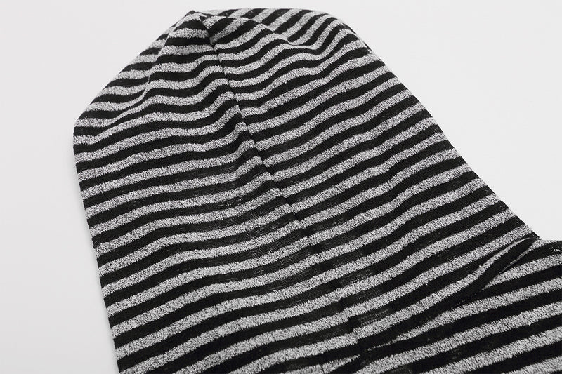 Striped Zip-Up Hoodie with Crest Embroidery & Sleeve Graphics