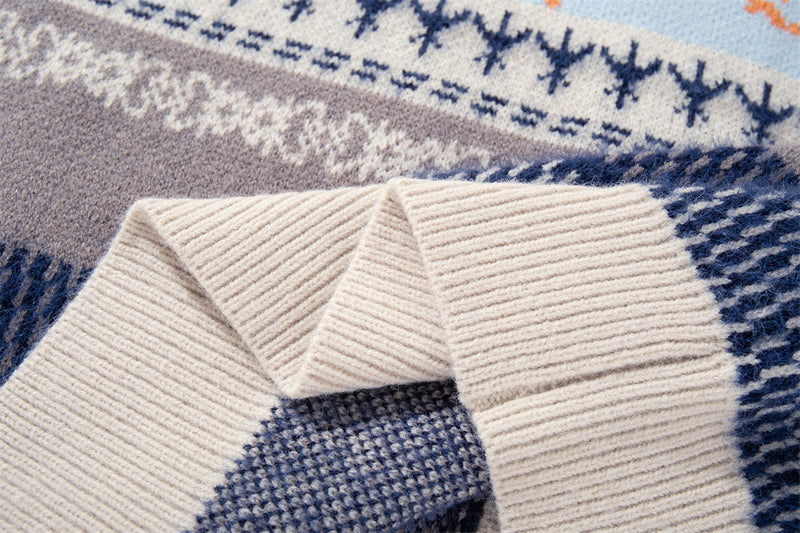 Gestreifte Jacquard-Strickjacke – Herren-Cardigan mit Knopfleiste und lässiger Passform