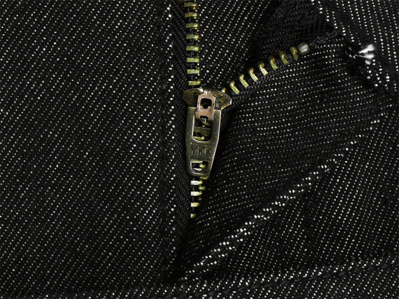 Jean homme en denim brut à jambes larges – Double ceinture, empiècements et silhouette incurvée