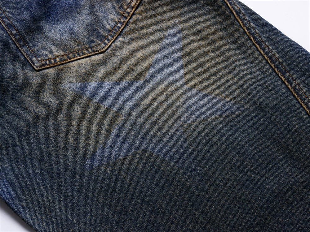 Baggy Jeans Men – Distressed Wide-Leg Barrel Fit with Deconstructed Seam Detail
