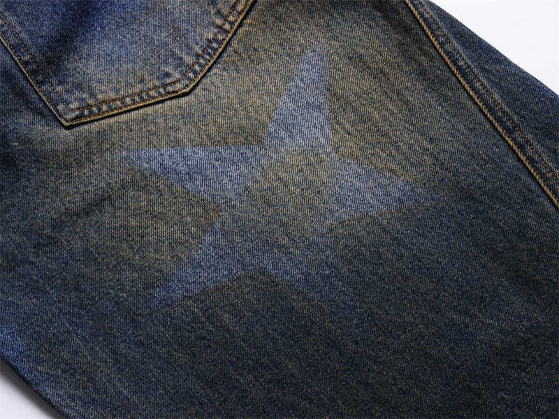 Baggy Jeans Men – Distressed Wide-Leg Barrel Fit with Deconstructed Seam Detail