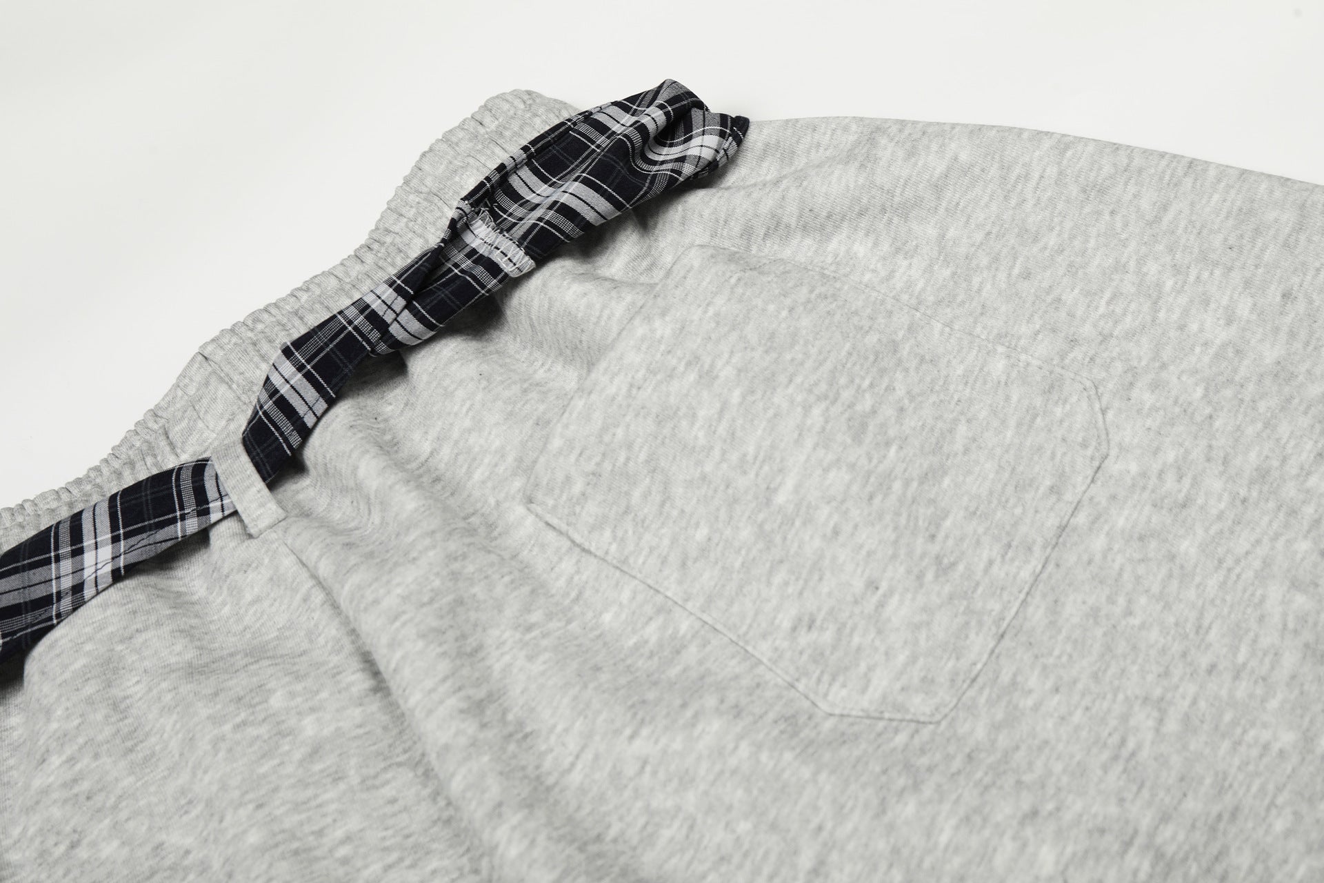 Wide-Leg-Sweatpants mit Karoband – Oversized-Hip-Hop-Barrel-Pants