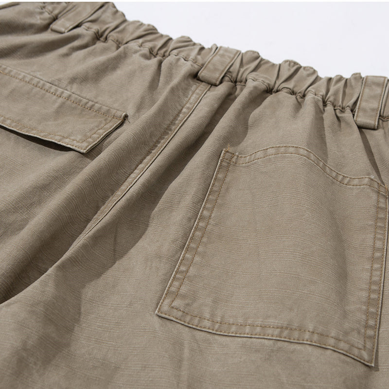 Baggy Cargo Pants Men – Wide Leg Multi-Pocket Washed Straight Trousers