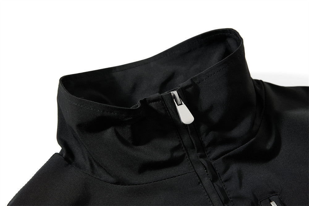 Veste cargo homme oversize à col montant et manches froncées