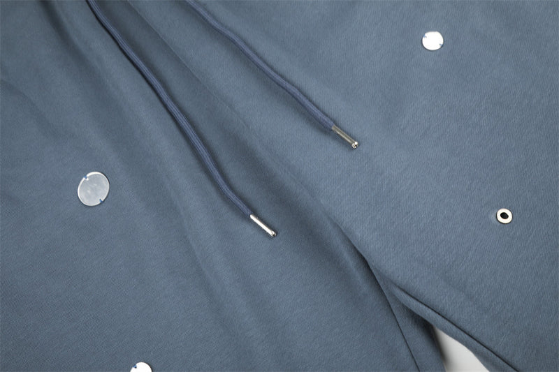 Wide-Leg Sweatpants with Mirror Disc Embellishments – Punk Street Style