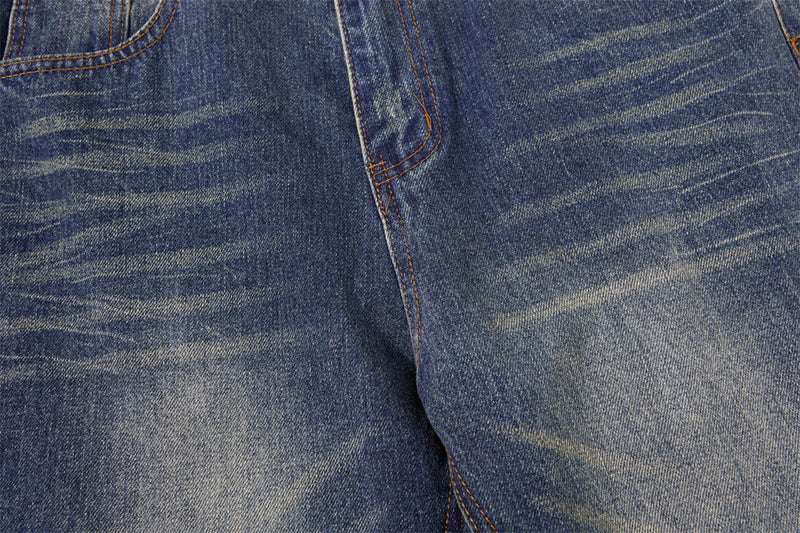 Vaqueros acampanados de pierna ancha para hombre – Denim vintage lavado y desgastado