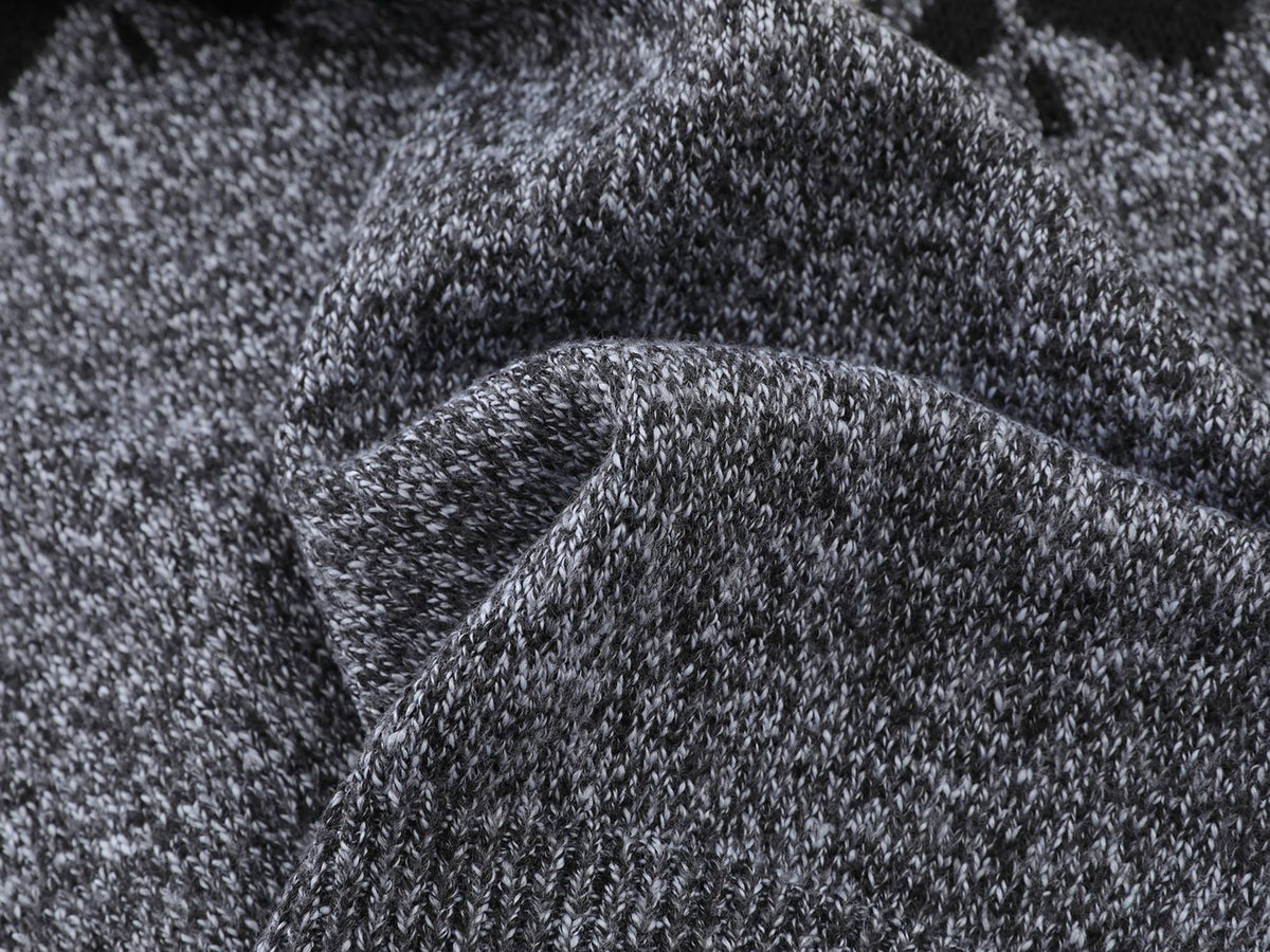 Fair Isle Jacquard Knit Zip-Up Sweater – Vintage Half-Zip Pullover