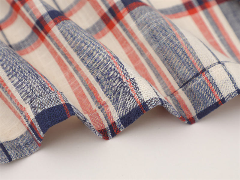 Color Block Plaid Short Sleeve Shirt – Streetwear Oversized Button-Up