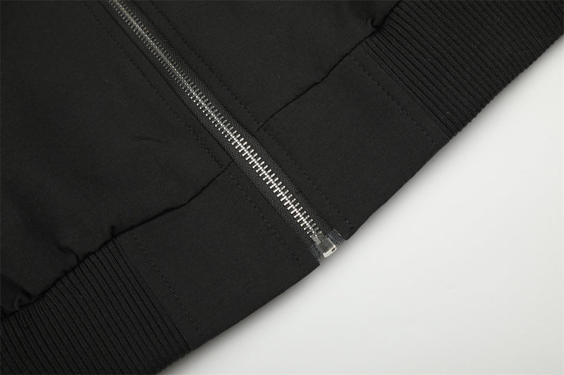 Veste de survêtement à col montant et trois bandes – Coupe décontractée homme zippée