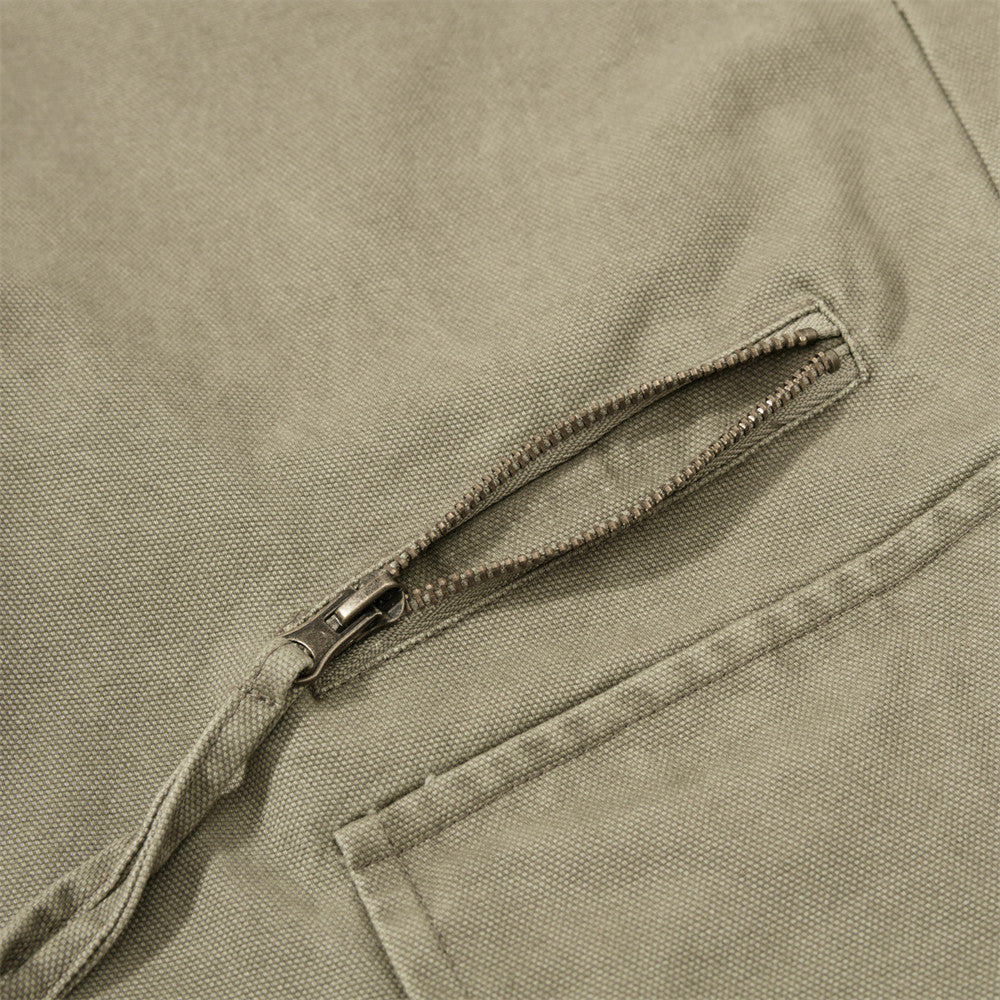 Wide-Leg Cargo Pants – Star Patch, Plaid Detail & Multi-Pocket Baggy Fit