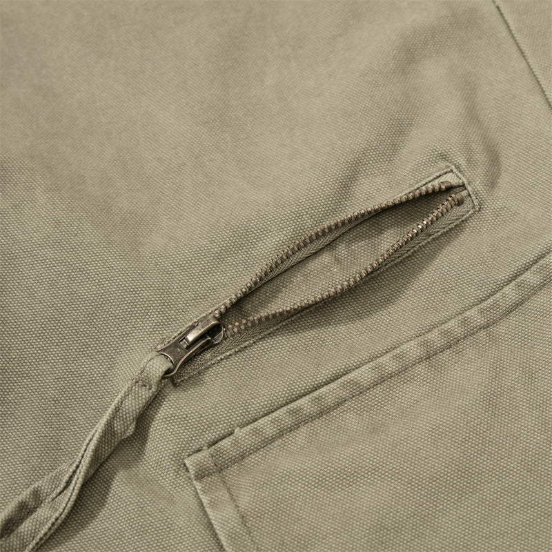 Wide-Leg Cargo Pants – Star Patch, Plaid Detail & Multi-Pocket Baggy Fit