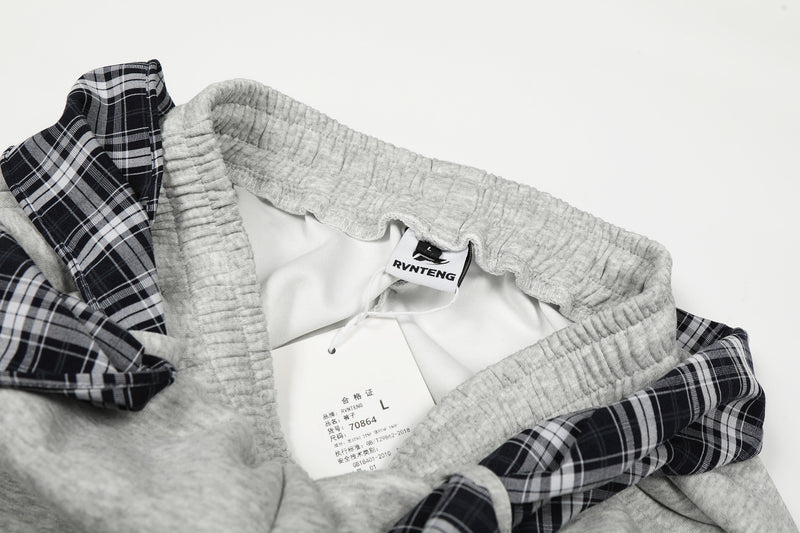 Wide-Leg-Sweatpants mit Karoband – Oversized-Hip-Hop-Barrel-Pants