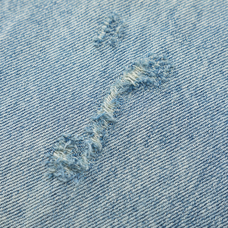Wide-Leg Jeans – American Vintage Gradient Wash, Distressed Baggy Fit