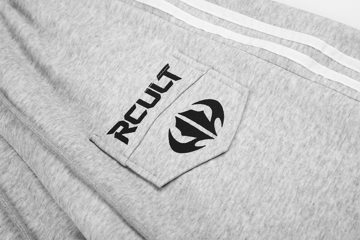 Streetwear-Jogginghose mit weitem Bein, Grafikprint & Seitenstreifen
