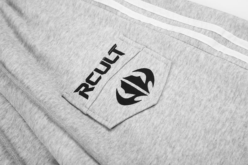 Streetwear-Jogginghose mit weitem Bein, Grafikprint & Seitenstreifen