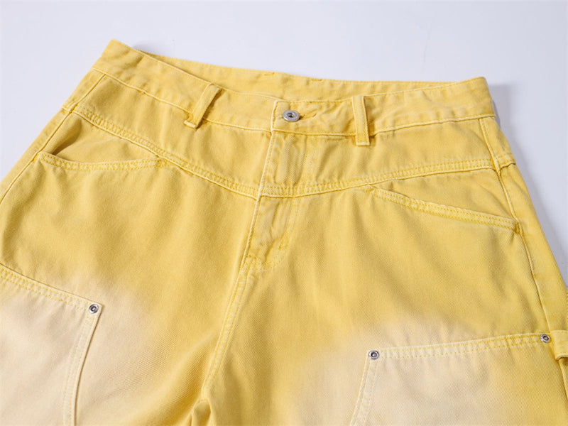 Baggy-Denimshorts für Herren – gewaschene Carpenter-Style-Jeansshorts für Streetwear