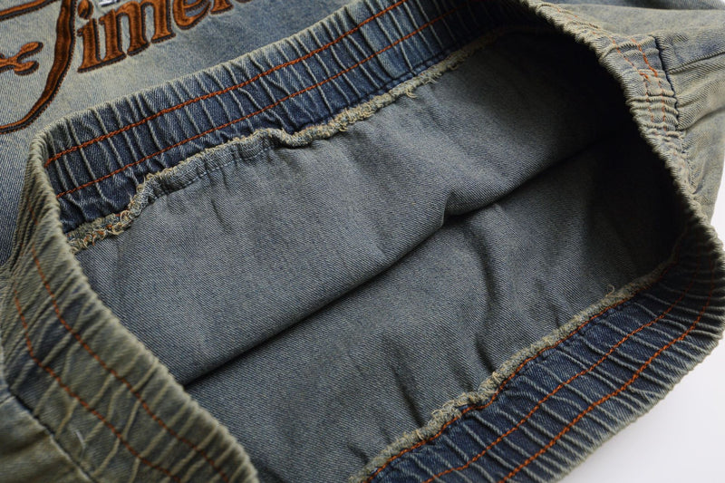 Denim Hoodie Vintage Washed Made Timeless Embroidery Oversized Fit